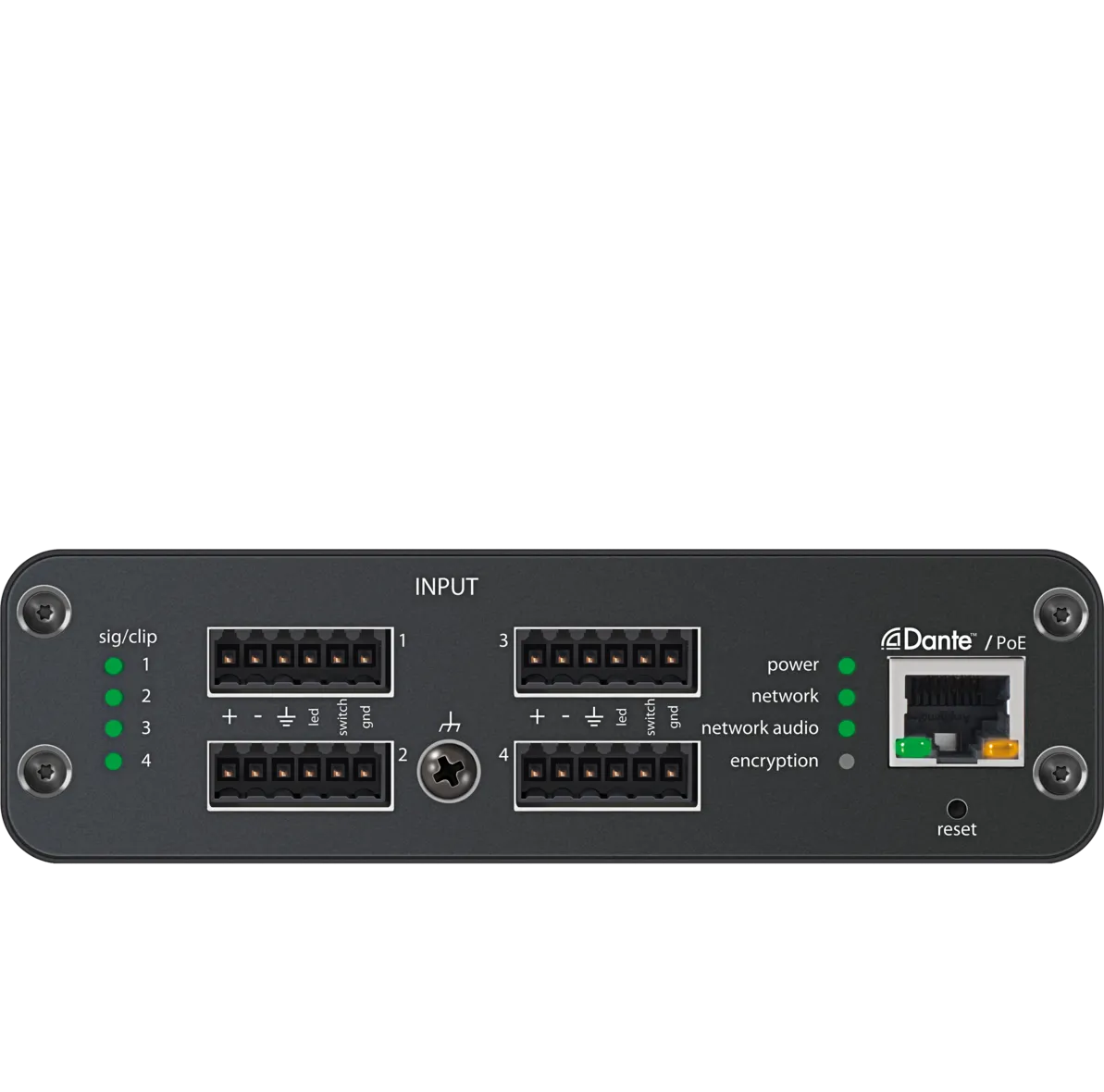 Shure ANI4IN 4In DANTE Audio Network Interface Audio Supply, Inc.
