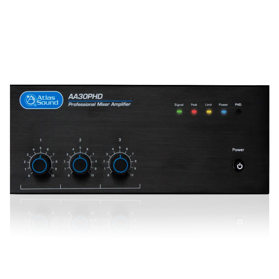ATLASIED AA35PHD 3INPUT, 30WATT MIXER AMPLIFIER WITH AUTOMATIC SYSTEM